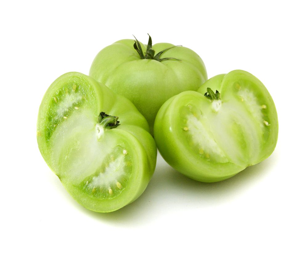 Uppskurna gröna tomater